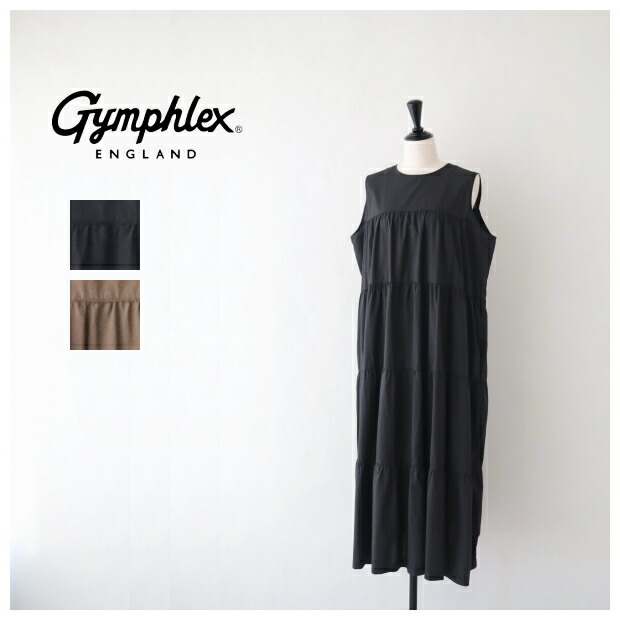 ジムフレックス コットン スリーブレス ティアードワンピース (GY-G0076 VTY) Gymphlex(レディース) *送料無料* 【後払い決済不可】 【ポイント10倍】お買い物マラソン 4/4 20:00～4/10 1:59 15,464円