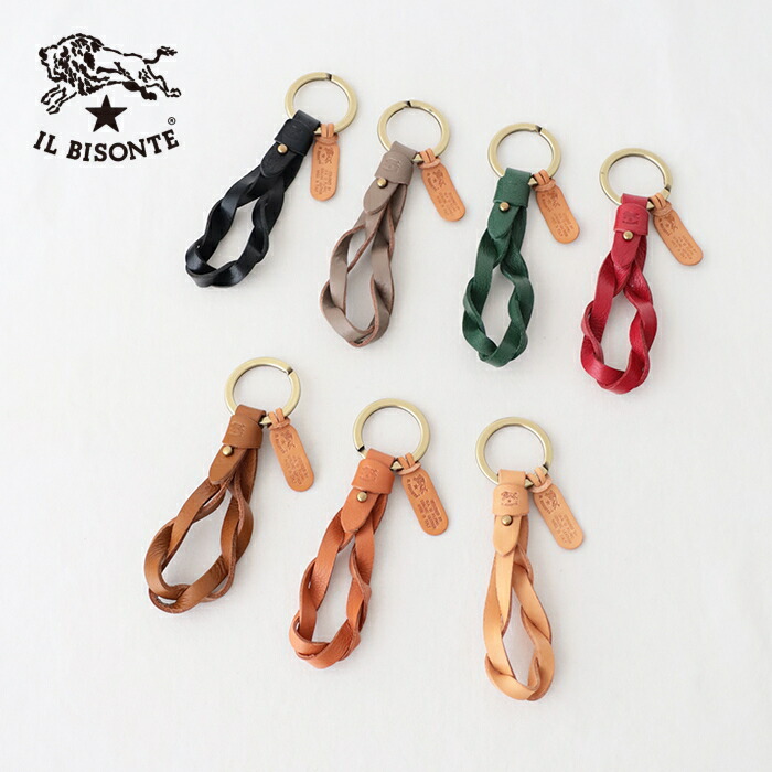 イルビゾンテ キーリング (54242309150) Leather Key Holder IL BISONTE(小物) *送料無料* 【後払い決済不可】 *