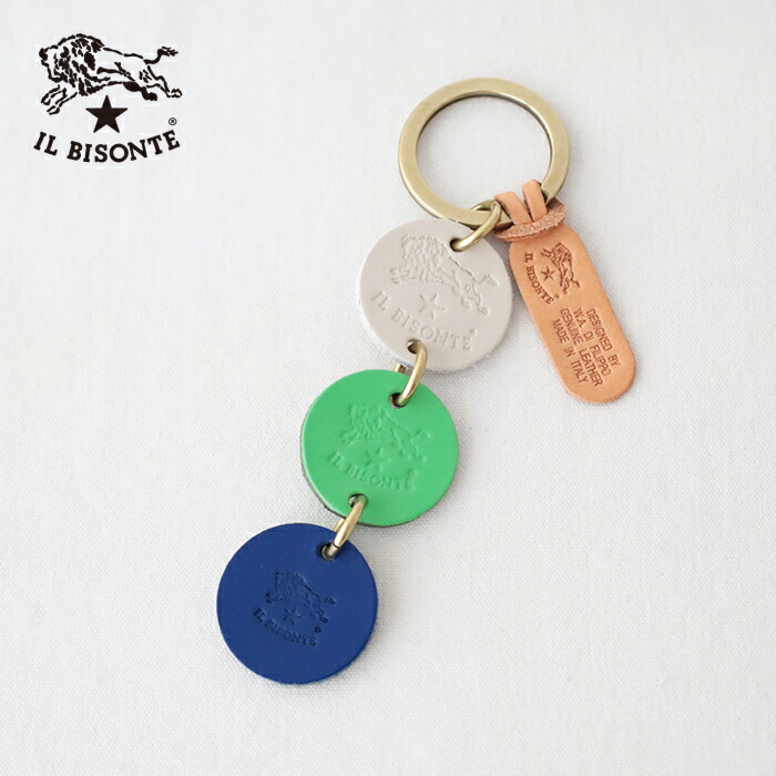 イルビゾンテ キーリング (54242309650) Leather Key Holder IL BISONTE(小物) *送料無料* 【後払い決済不可】 *
