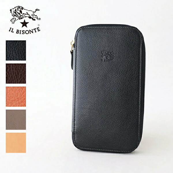 イルビゾンテ ジップアラウンド ロングウォレット (5452300640) Leather Long Wallet IL BISONTE(小物) *貨物輸送無料*【後ばらい決済不可】*