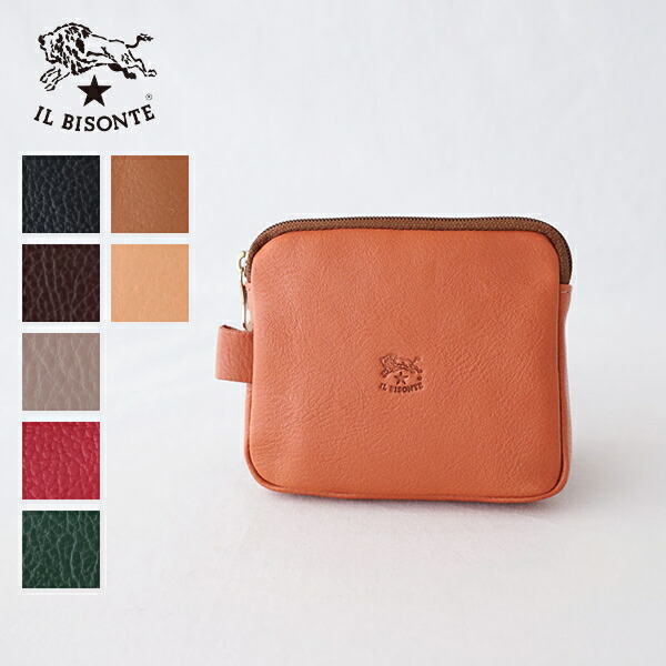 イルビゾンテ レザー ポーチ (54242305261) Leather Coin Case IL BISONTE(小物) *送料無料* 【後払い決済不可】 *