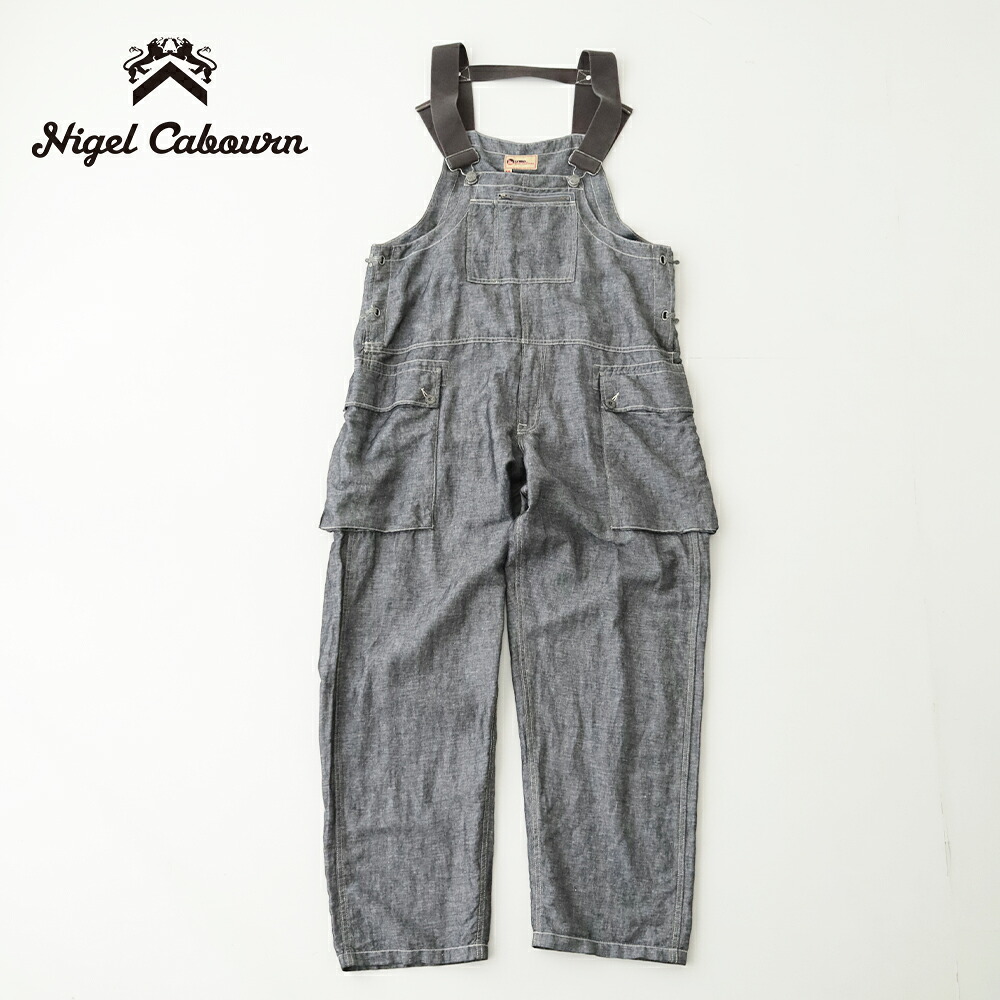 ナイジェルケーボン ネイヴァルダンガリー - リネンデニム (80521350520) PT01 NAVAL DUNGAREE LINENDENIM Nigel Cabourn(メンズ) 【2026春夏】*送料無料*【後払い決済不可】*｜PLUS USP