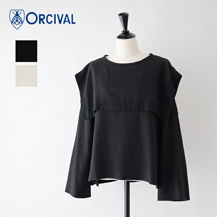 オーシバル セーラーカラーシャツ (OR-B0326 WLN) COTTON WOOL LINEN SAILOR COLLAR SHIRT ORCIVAL(レディース) *送料無料* 【後払い決済不可】 【ポイント10倍】お買い物マラソン 4/4 20:00～4/10 1:59