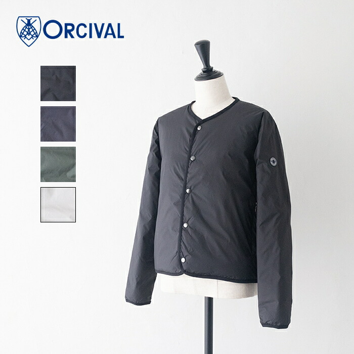 オーシバル ポリエステルタフタ インナーダウン ブルゾン (OR-A0735 DPR) ROUND NECK BLOUSON ORCIVAL(レディース) *送料無料*【後払い決済不可】【ポイント10倍】ポイントアップ 5/3 12:00～5/9 1:59