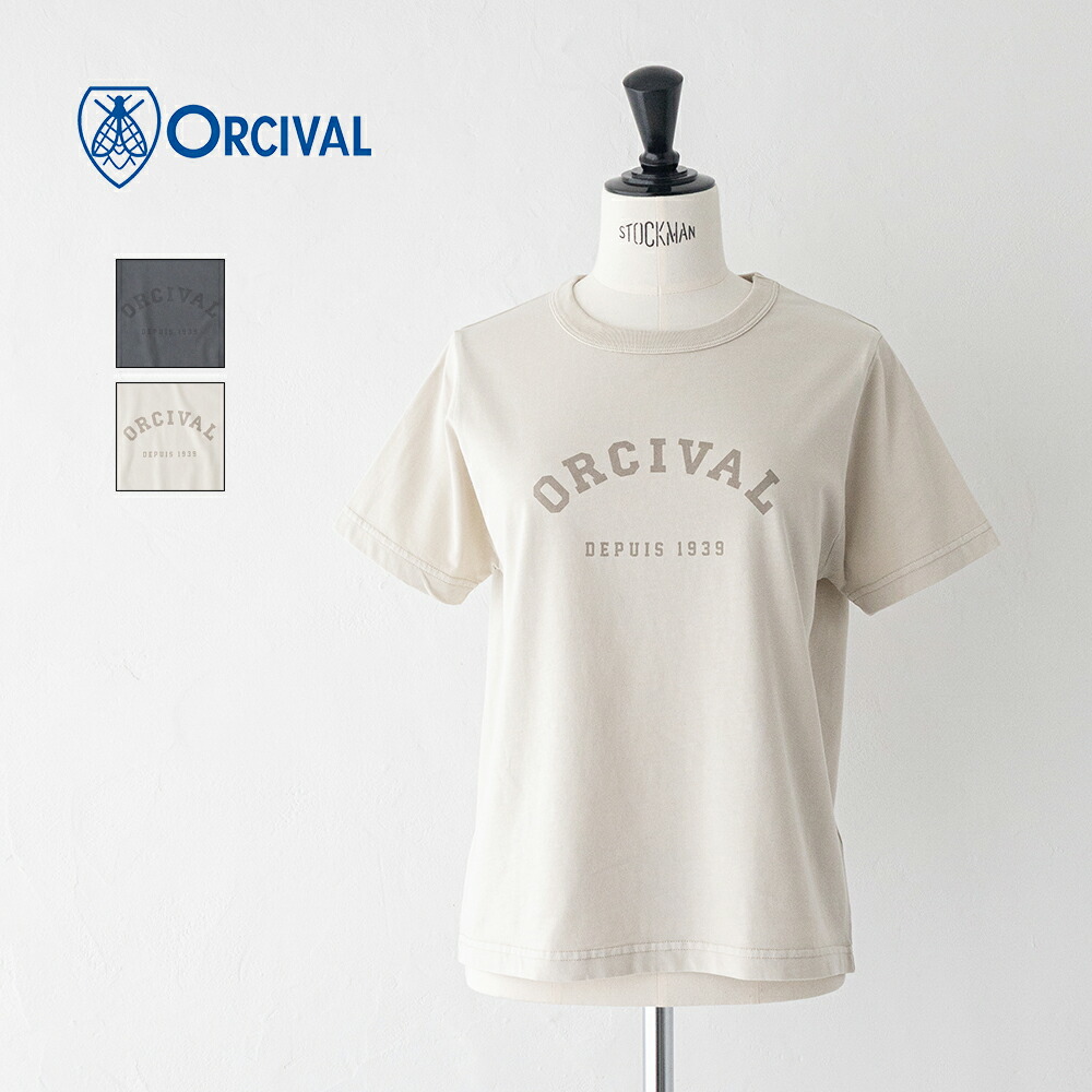 オーシバル  プルオーバー編み物 パウダーコンパクト刷り上げるプルオーバー (OR-C0524 TAB) COMPACT PRINT T-SHIRT ORCIVAL(レディース) 【2026春夏】*貨物輸送無料*【後ばらい決済不可】【尖んがり10倍】尖んがり引きあげる 6/11 20:00～6/20 1:59