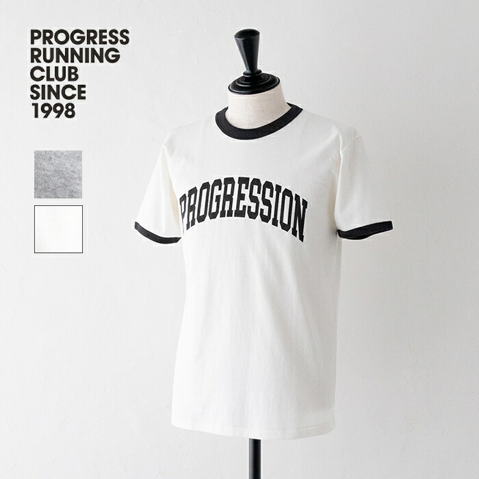 プログレスランニングクラブ プログレッション 半袖リンガーTシャツ (PRC-25SS 05C) S/SLV TEE PROGRESS RUNNING CLUB(レディース/メンズ) *送料無料* 【後払い決済不可】 【ポイント10倍】お買い物マラソン 4/14 20:00~4/17 9:59