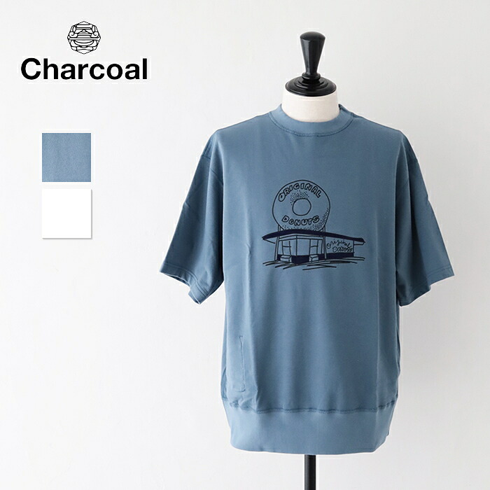 チャコール オリジナルチャコール ドーナツプリント S/S RV (25-01-1-005) OC Donut Print S/S RV Charcoal TOKYO(メンズ) *送料無料* 【後払い決済不可】 【ポイント10倍】ポイントアップ 4/17 14:00～4/24 1:59