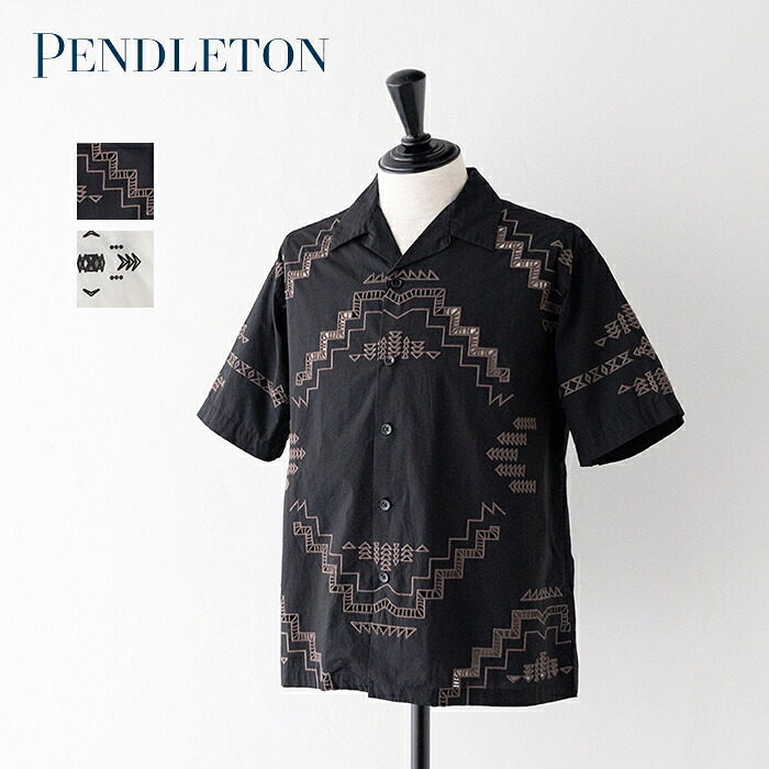 ペンドルトン カットワークオープンカラーシャツSS (5275-0013) Cut Work Open Collar Shirt SS PENDLETON(メンズ) *送料無料* 【後払い決済不可】 *