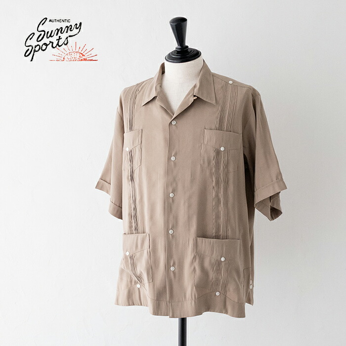 サニースポーツ 半袖キューバシャツ (sn23s008) cuban shirt sunnysports(メンズ) *送料無料* 【後払い決済不可】 【ポイント10倍】ポイントアップ 4/10 14:00～4/14 1:59