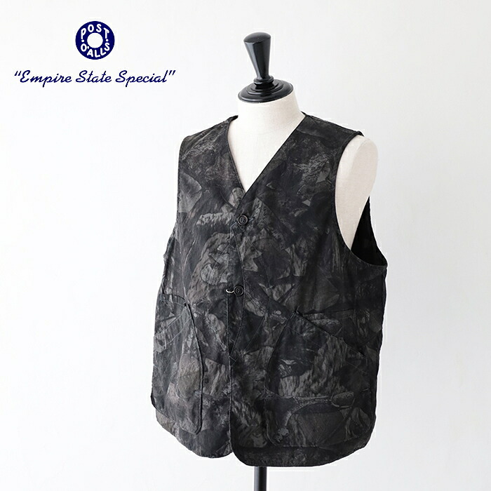 ポストオーバーオールズ ディーベスト2 フォレスカモ (3503FC3) DEE Vest 2 forest camo (POST OVERALLS)(メンズ) *送料無料* 【後払い決済不可】 【ポイント10倍】お買い物マラソン 4/4 20:00～4/10 1:59