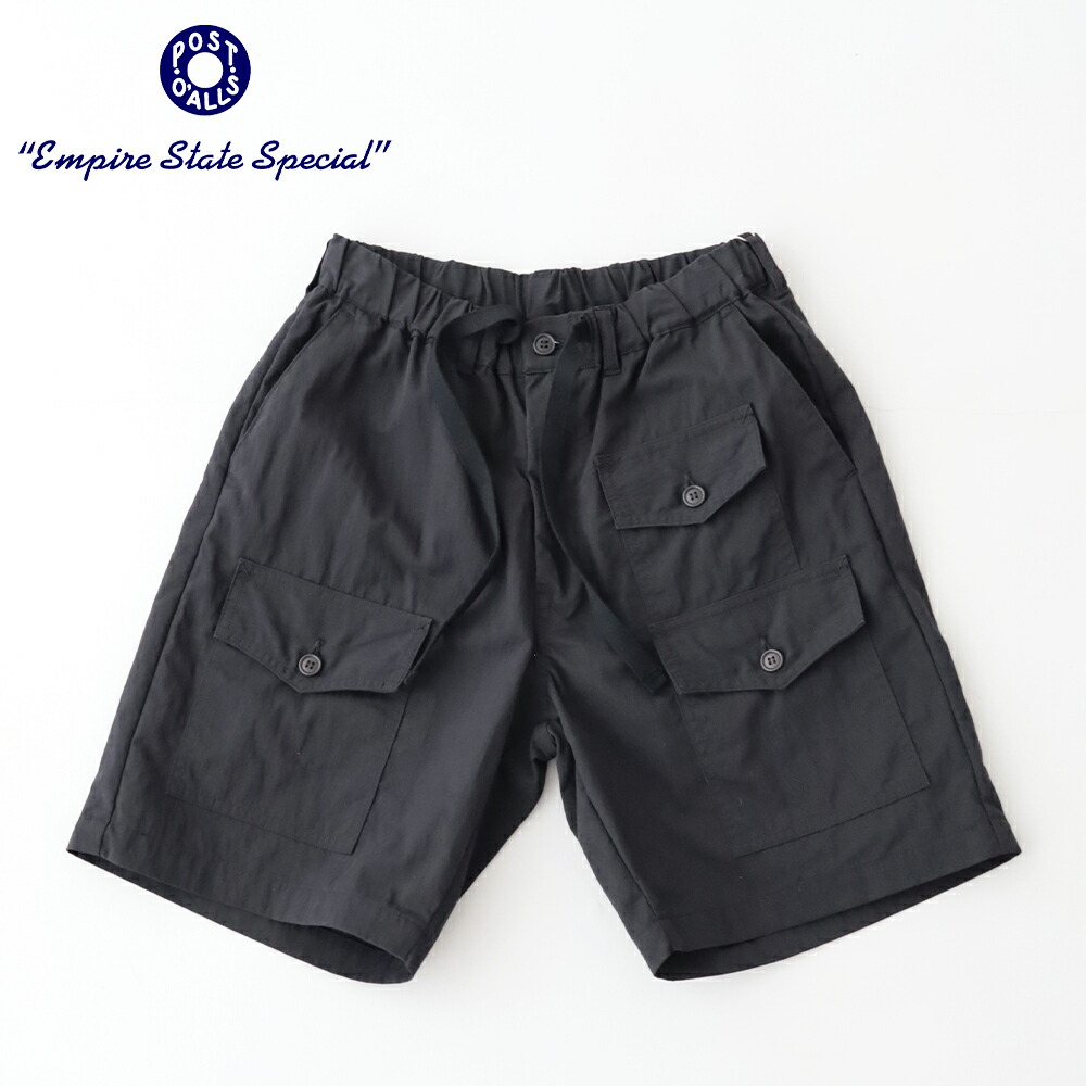 ポストオーバーオールズ Town \u0026 Country Shorts  (60/40 twill black) (3322S ETB) Post O’Alls (Post Overalls)(メンズ) 【2026春夏】*貨物輸送無料*【後ばらい決済不可】【尖んがり10倍】百貨店SALE 6/4 20:00～6/11 1:59