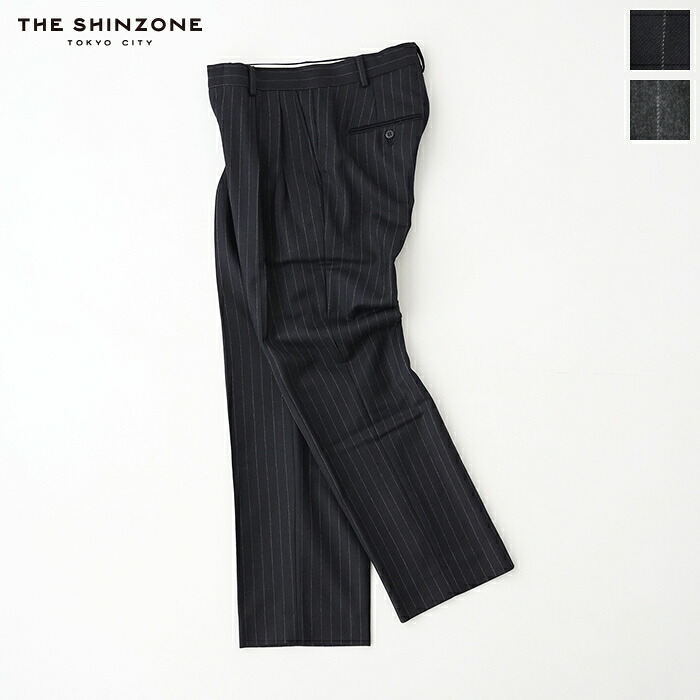 シンゾーン CHALK STRIPE PANTS (23AMSPA03) THE SHINZONE(レディース) *送料無料* 【後払い決済不可】 【ポイント10倍】お買い物マラソン 4/14 20:00～4/17 9:59