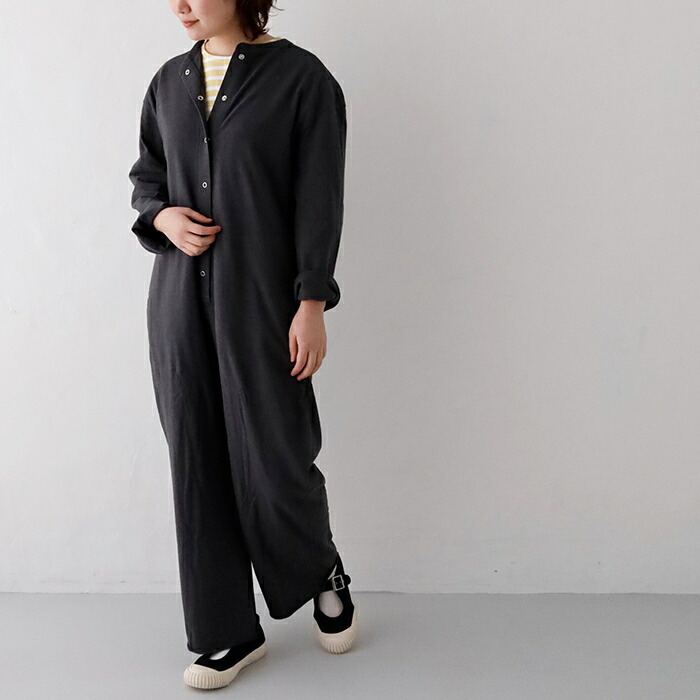 ダントン　コットンリネンサロペットパンツ　黒　Bshop　日本製　22SS WOMEN その他のパンツ