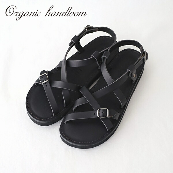 オーガニックハンドルーム クロスストラップサンダル GAYA (OH001009) GAYA Organic handloom(レディース) *貨物輸送無料*【後ばらい決済不可】【尖んがり10倍】お買い出しマラソン 5/9 20:00～5/16 1:59 BLACK:ブラック