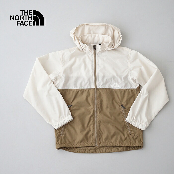 ザ・ノース・フェイス パウダーコンパクト上衣 (NPJ22510) Compact Jacket THE NORTH FACE(キッズ) *貨物輸送無料*【後ばらい決済不可】* WC:ホワイトデューン/クラシックカ