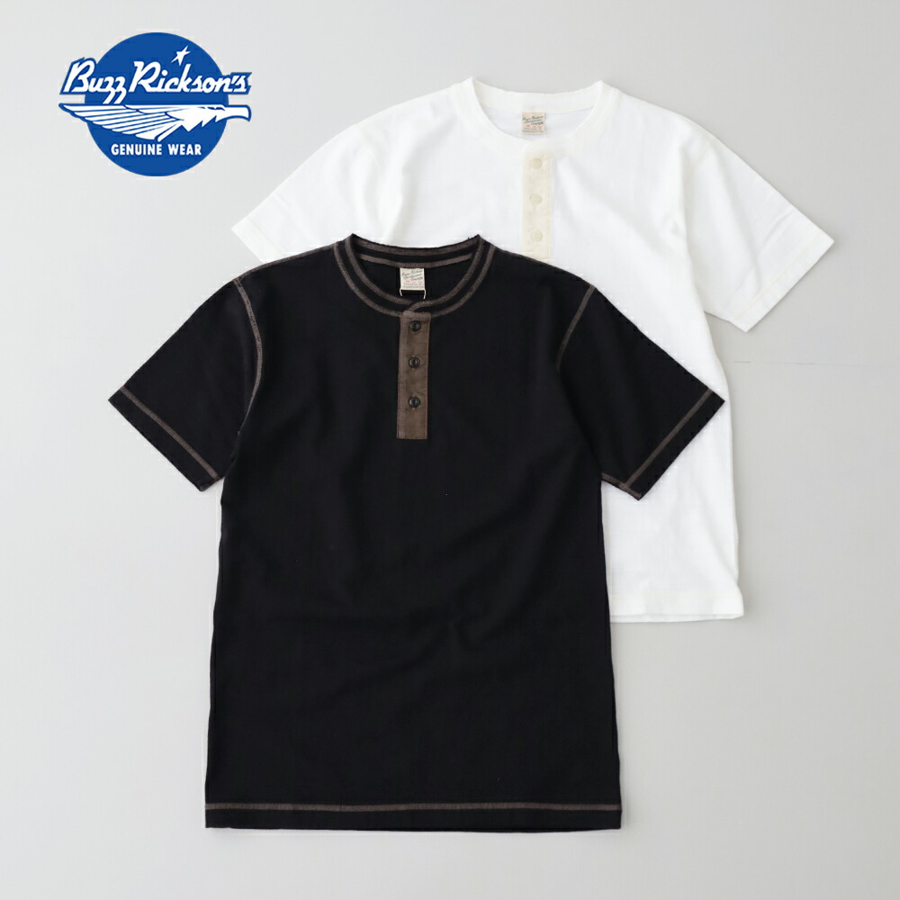 バズリクソンズ SLUB YARN HENLEY NECK T-SHIRT (BR79192) BUZZ RICKSON\'S(メンズ) 【2026春夏】*送料無料*【後払い決済不可】*|PLUS USP