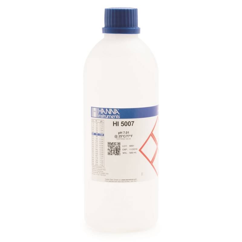 テクニカルタイプ ボトル入り HI 5068 pH 6.86 500mL 英文証明書付 標準液 洗浄液 電極 ハンナ カ施 代引不可