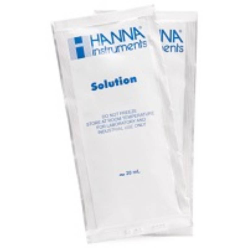 スタンダードタイプ 1回使い切りタイプ HI 70032C 1382ppm 20mL×25袋 NIST英文証明書付き コンパクト 標準液 洗浄液 電極 ハンナ カ施 代引不可