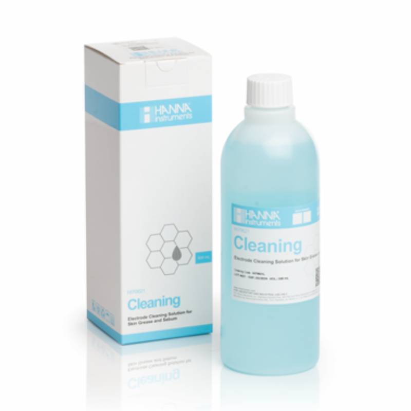 電極洗浄液 皮膚の脂 皮脂分の除去用 美容業界 ボトル入り HI 70621L 500mL pH電極 ORP電極 ハンナ カ施 代引不可｜プラスワイズ建築店
