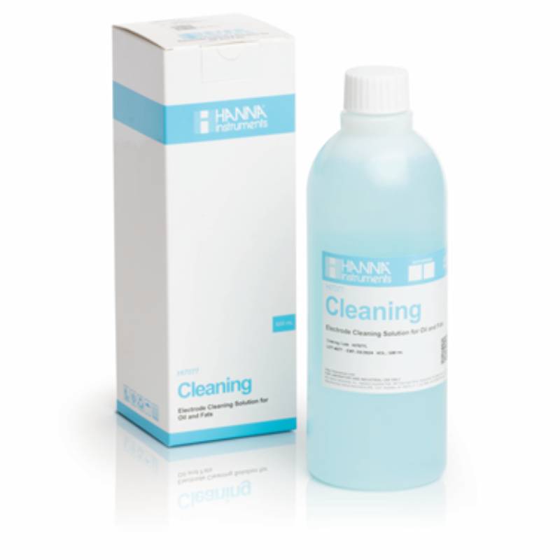 電極洗浄液 油脂分の除去用 ボトル入り HI 7077L 500mL pH電極 ORP電極 洗浄 ハンナ カ施 代引不可
