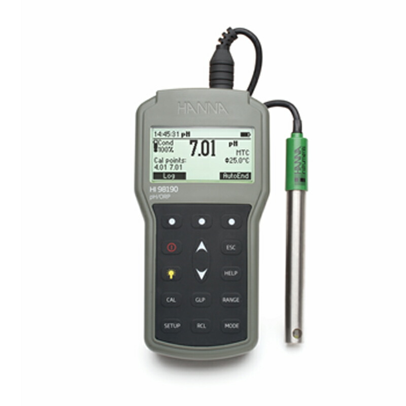 高性能 ポータブル pH/ORP/℃計 HI 98190 pH計 ORP計 測定 計測 ハンナ カ施 代引不可｜プラスワイズ建築店