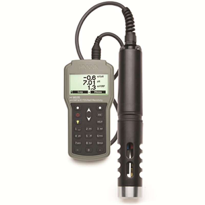 投げ込み式 多項目位置づける器 HI 98195/10 10m 有線テレビ電極付き添い人 水質 河川 湖沼 水産育てるなど pH計 ORP計 位置づける 位置づける ハンナ カ施 代引不可
