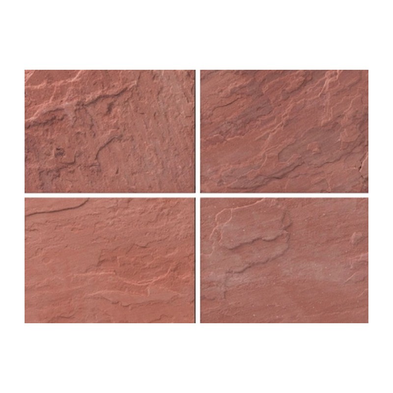 石材タイル 砂岩 砂岩 赤 方形材 10枚 400×400×15～30程度 562-E インド産 荷受リフト必須 建築用壁材 床材 ドリーム壁材 アM 代引不可 個人宅配送不可