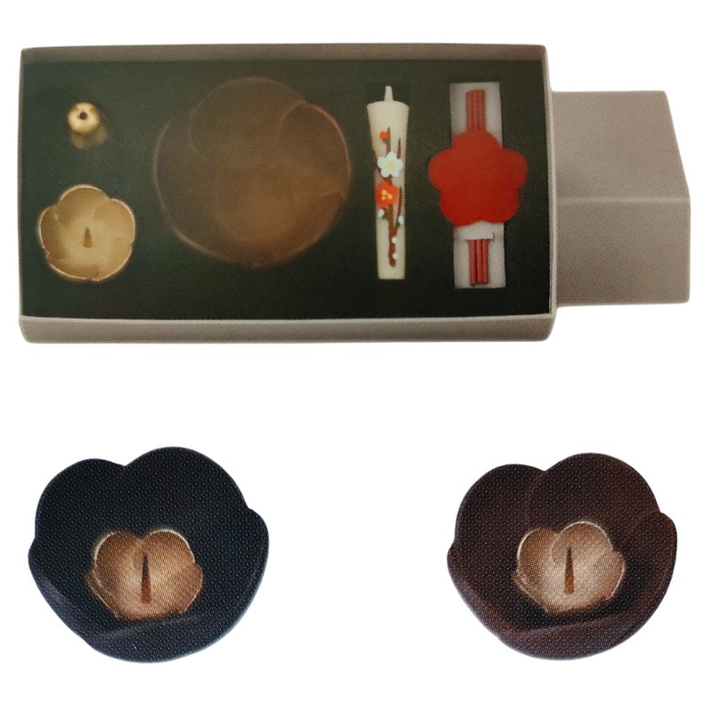 うめ香炉セット 小サイズ 黒 紅 仏具 後飾り 葬祭 用品 仏前 日本製 葬祭 慰霊 葬儀 ハK 代引不可 24,560円