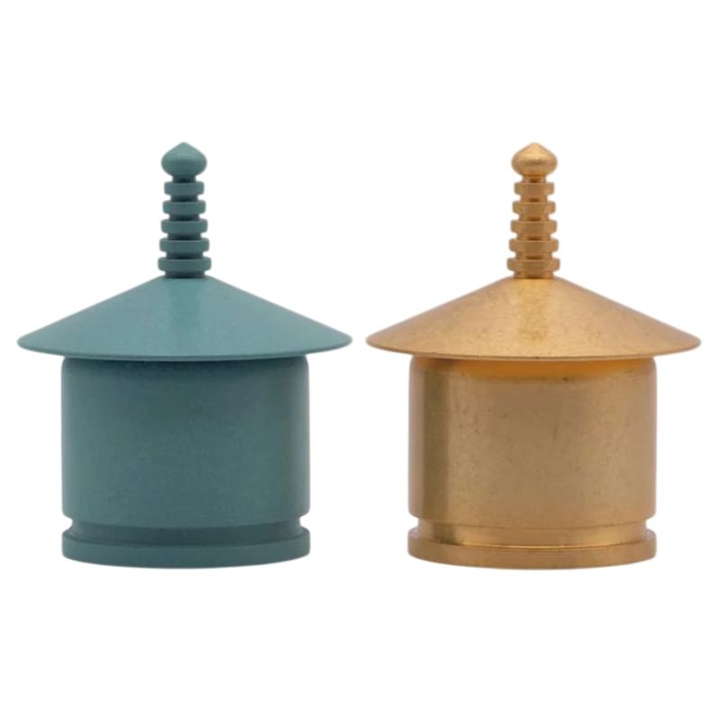 金銅塔つぼ 青銅色 本金光彩 直径50&times;高さ60mm 仏具 後飾り 葬祭 用品 仏前 日本製 葬祭 慰霊 葬儀 久乗おりん 山口久乗 D｜プラスワイズ建築店