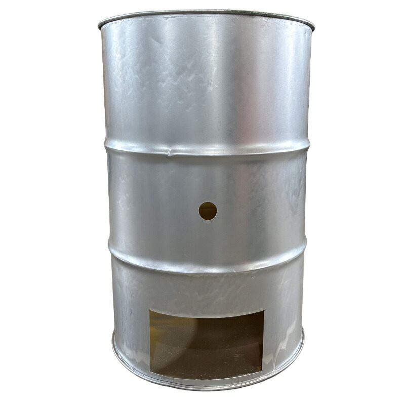 はなちゃん ドラム缶 焼却炉 蓋あり ドラム缶焼却炉フタ付き 下小窓蝶番蓋付 煙突なし 200L カラー