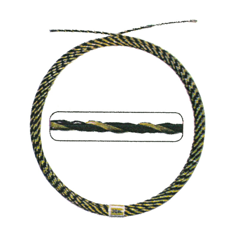 通線ワイヤー 撚線数3本 100m ロッド径6.3mm 最大荷重350kg D3-G0100 入線 呼び線 リード 電設道具 シムコH