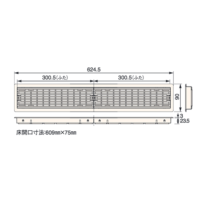 楽天市場 4セット ルームガラリ 風量調節機能なし ブラックブラウン 624 5 90 26 5mm Yv 7560 Bb 床下 換気 Joto 城東テクノ アミ プラスワイズ建築店