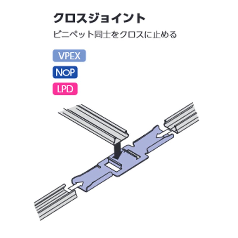 緑林シリーズ ビニールハウス部材 クロスジョイント 300個入 VP-XJ