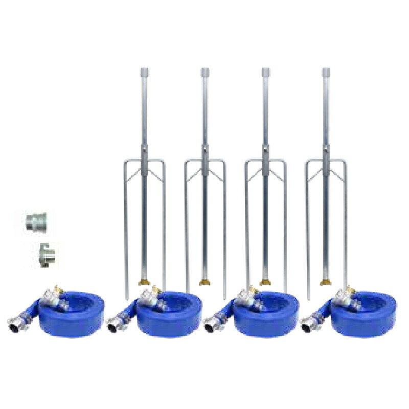 二脚式NP スプリンクラーなし 6本立セット 50mmハイサニーホース 立上り管100cm×二脚70cm NPH-506H0-W107 イリテック カ施 代不 個人宅配送不可