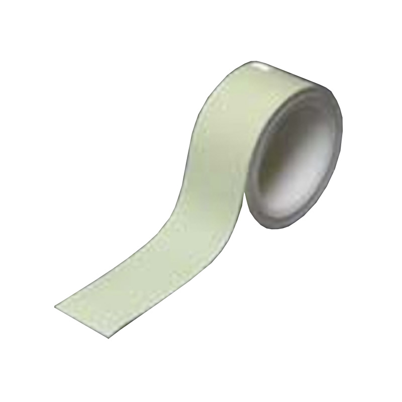 保護フィルム ビバ蓄光テープ 黄緑 グロス 暗闇下では青 12巻/1ケース BT501 50mm×1ｍ 総厚460+-5 床面 家具 建材 夜間 停電 非常時 案内標示 T原 代引不可