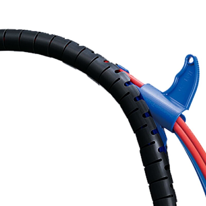 配線保護チューブ ヘララップ 耐候タイプ 25m 工具付 HWPE30-W 結束径32.0mm 屋内外使用 ヘラマンタイトン S本 代引不可