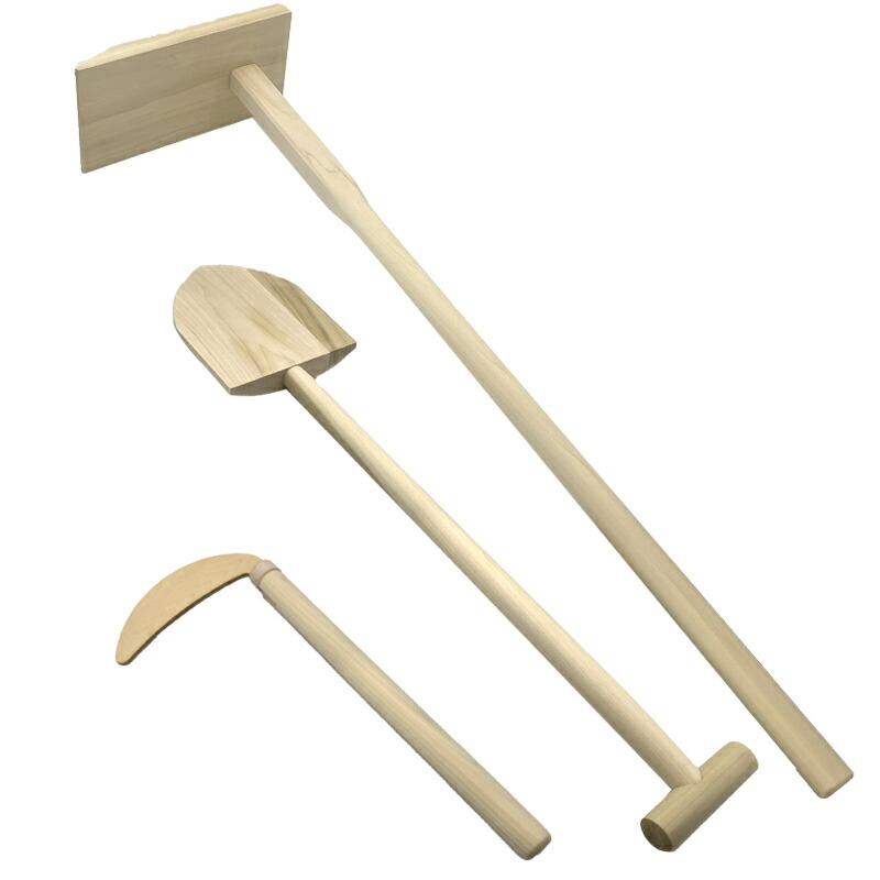 地鎮祭用　鍬　鋤　鎌　三点セット 113081 地鎮祭用 3点セット 鍬・鋤・鎌 1丁 浅香工業 【通販