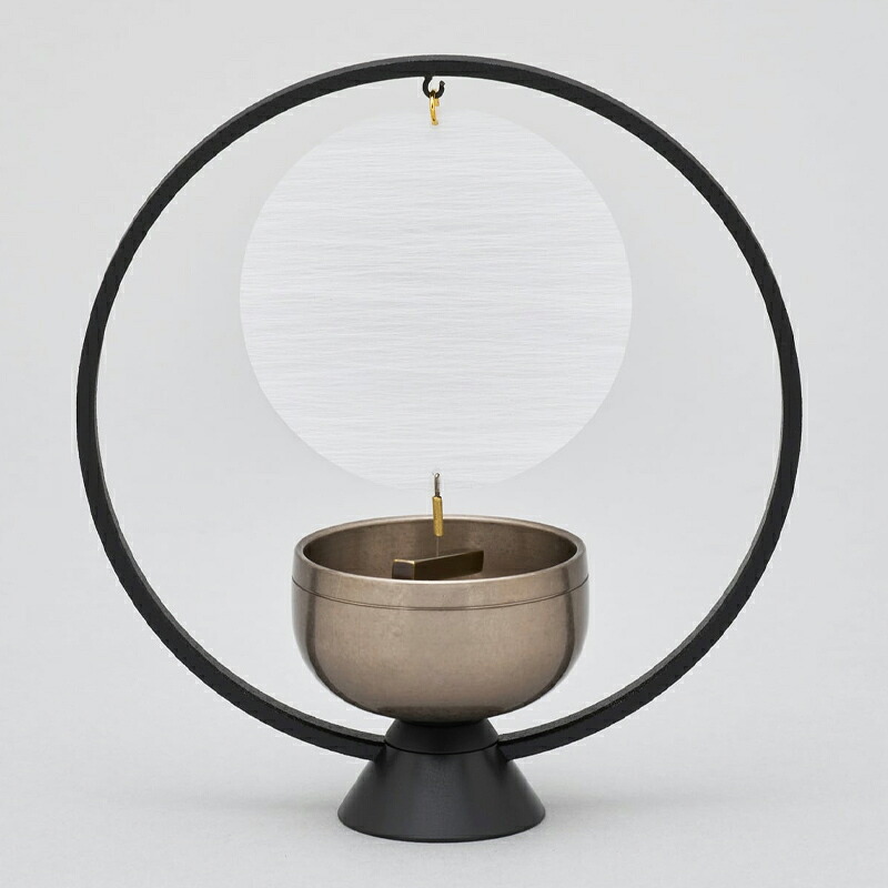 かざりん 円 金管楽器/墨 幅120×奥ふかさ50×高さ130粍 仏具 後飾りつけ 葬祭 装置 仏前 日本製 葬祭 慰霊 葬儀式 久乗おりん 山口久乗 D