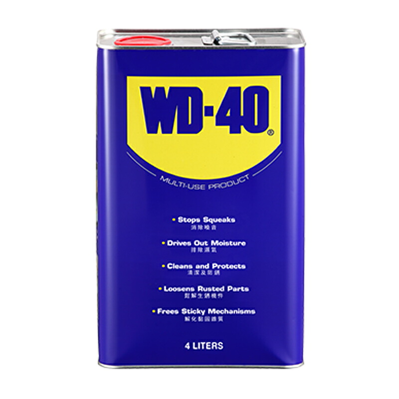 高性能防錆潤滑剤 WD-40 マルチユースプロダクト 4L 4本入 WD04L ベタつかない メンテナンスツール カSD｜プラスワイズ建築店