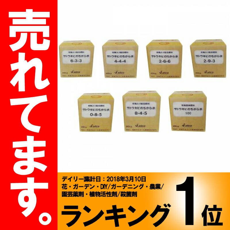 楽天市場 サトウキビのちから水 2 6 6 kg 有機入り複合肥料 野菜 果物 芝生 日本アルコール産業 タ種 代引不可 農業用品販売のプラスワイズ