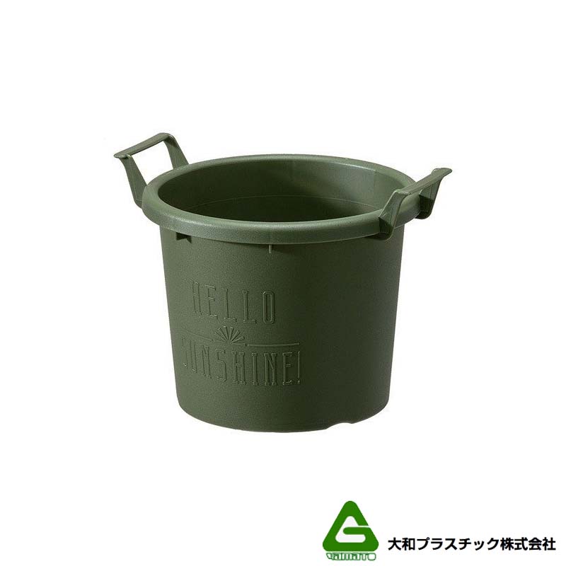 【7/1～最大100%Pバック抽選で要エントリー】90個 グロウコンテナ 18型 グリーン 大和プラスチック 1.8L200&times;170&times;H155mm プランター 丸型 ポット 緑 鉢 タS 個人宅配送不可 北海道不可 代引不可｜農業用品販売のプラスワイズ