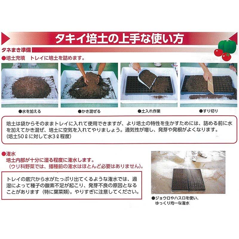 【北海道配送不可】【50L×4袋】タキイのセル培土TM-2288-406穴のセルトレイの種まき用土培土育苗にタキイ種苗【代引不可】