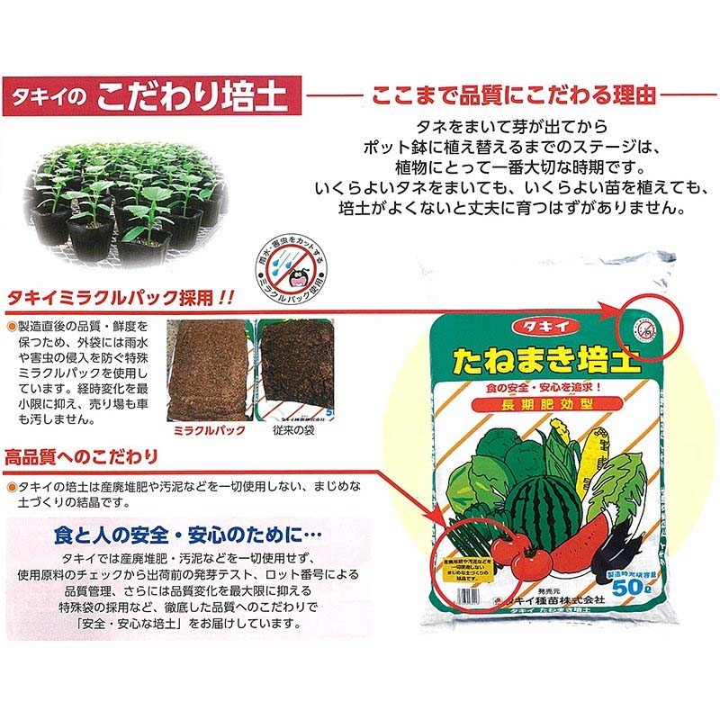 【北海道配送不可】【50L×4袋】タキイのセル培土TM-2288-406穴のセルトレイの種まき用土培土育苗にタキイ種苗【代引不可】