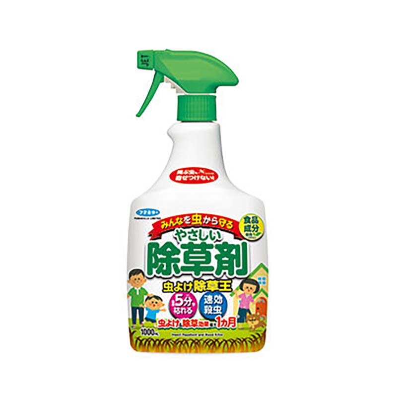 【7/1～最大100%Pバック抽選で要エントリー】フマキラー 虫よけ除草王 1000ml 12本 除草剤 殺虫剤 忌避剤 駆除 予防 園芸 カ園 個人宅配送不可 代引不可｜農業用品販売のプラスワイズ