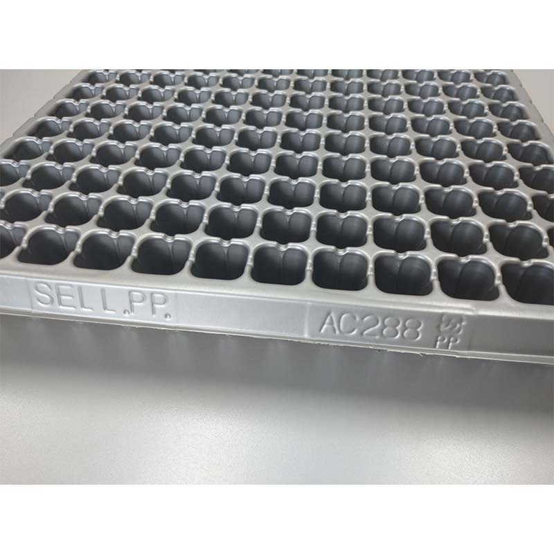 楽天市場】100枚 セルトレー 銀 128穴 角穴 上穴あり 280×545mm