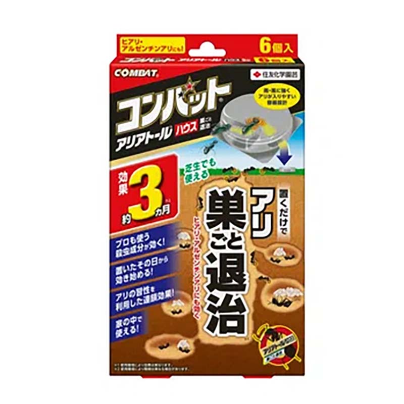 【7/1～最大100%Pバック抽選で要エントリー】殺虫剤 アリアトールハウスコンバット 6個入 60セット KINCHO園芸 不快害虫対策 ハウスタイプ 園芸 ガーデニング カ園 個人宅配送不可 代引不可｜農業用品販売のプラスワイズ