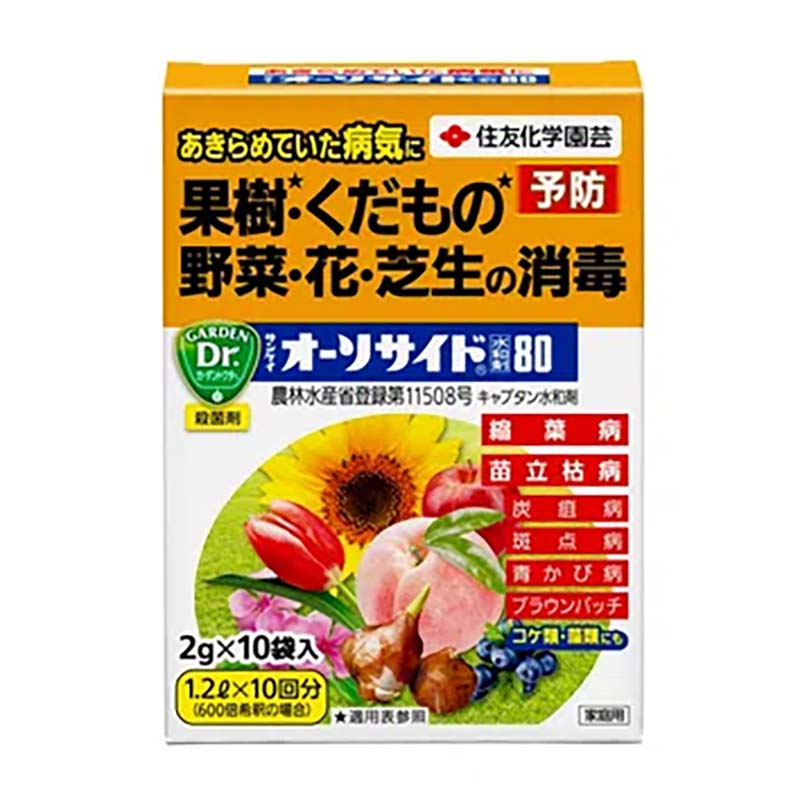 【4/30までエントリーで最大100%Pバック】殺菌剤 サンケイオーソサイド水和剤80 2g×10袋 60セット KINCHO園芸 保護殺菌剤 消毒 農業 園芸 ガーデニング カ園 個人宅配送不可 代引不可 23,844円