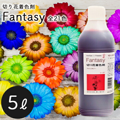 【4/30までエントリーで最大100%Pバック】パレス化学 切花着色剤ファンタジー 5L 茎 生花 ディスプレイ デコレーション フラワーアレンジ 植物 染色 染色液 園芸 ガーデニング パレス化
