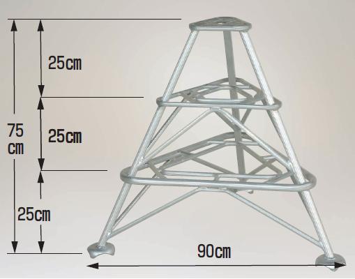 楽天市場】アルミステップ SH-25 高さ25cm 果樹踏み台 棚下用アルミ