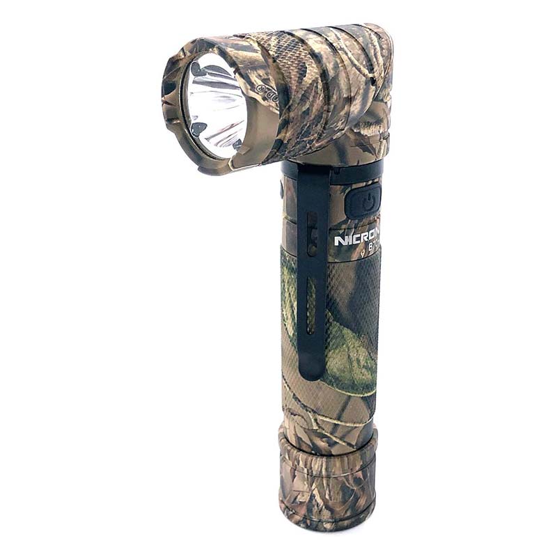 【4/30までエントリーで最大100%Pバック】Nicron B70＋Camo Twist 首振りLEDライト 950LM 充電式 長さ160mm LED 首振り ヘッド 90℃ 無段階 アウトドアライト ニクロン 福KD